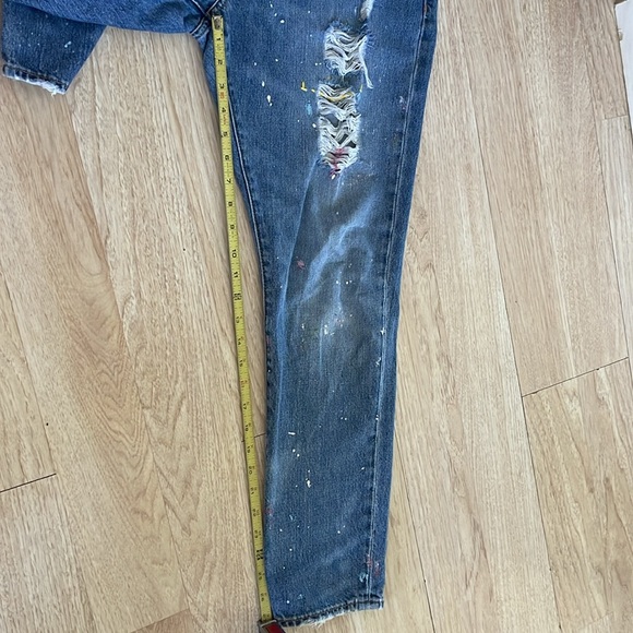 Unique Polo Ralph Lauren distressed , stitched and paint splatter jeans. Size 31 - Picture 11 of 13